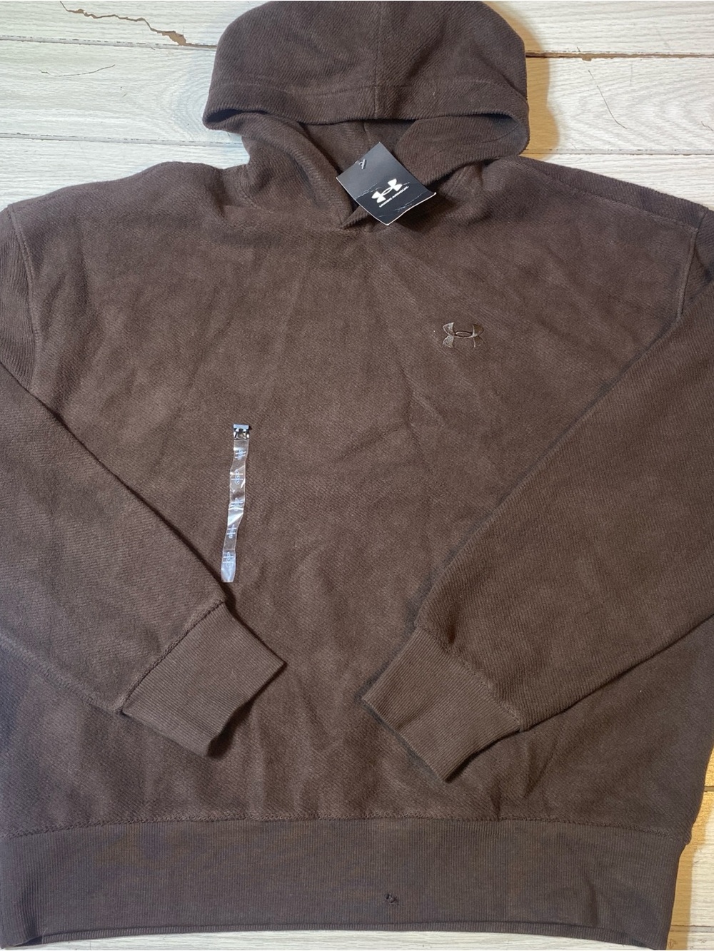 Under Armour Mens Icon Rev Terry Hoodie Brown L NWT